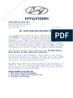 HMC - Hyundai Motors India Interview Call Letter