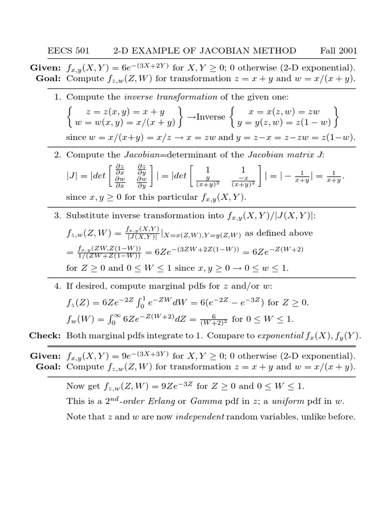 Z Z X Y X Y W W X Y X X Y Inverse X X Z W Zw Y Y Z W Z 1 W Probability Density Function Applied Mathematics