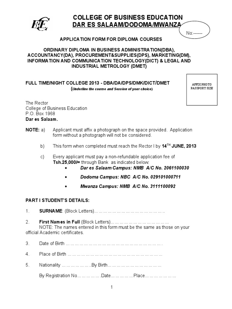 Diploma Courses Application 2025 | PDF | Business