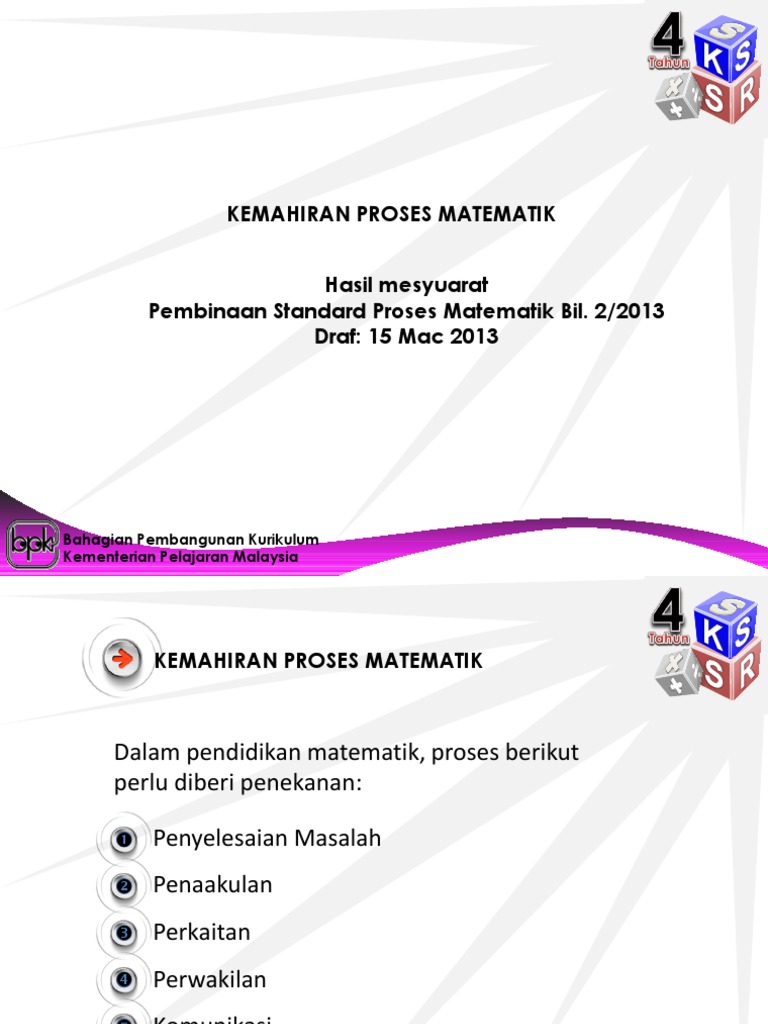 Slide 04 - Standard Proses Matematik | PDF