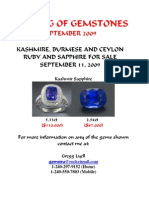 Burmese and Kashmire Gemstones