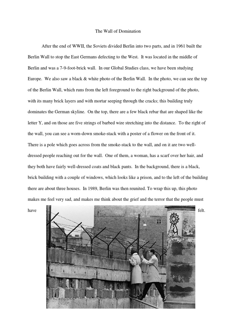 Description of Berlin Wall Paragraph PDF
