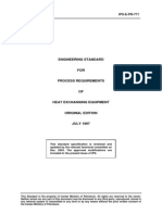 Engineering Standard for Process Requirements of Heat Exchanging Equipment