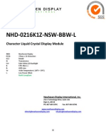 Newhaven Display NHD 0216K1Z NSW BBW L Datasheet