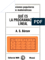 Ed MIR - Barsov - Qué es la Programacion Lineal