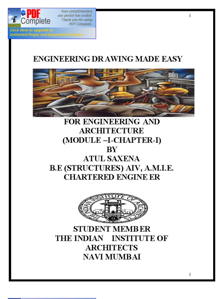 Engineering Drawing Made Easy - by Atul Saxena | PDF | Perpendicular ...
