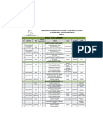 Calendario de Actividades Feficulp 2014