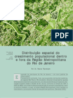 Distribuição espacial do crescimento populacional dentro e fora da Região Metropolitana do Rio de Janeiro