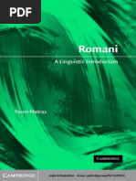 Romani A Linguistic Introduction