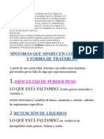 SÍNTOMAS QUE APARECEN CON LA EDAD Y FORMA DE TRATARLOS