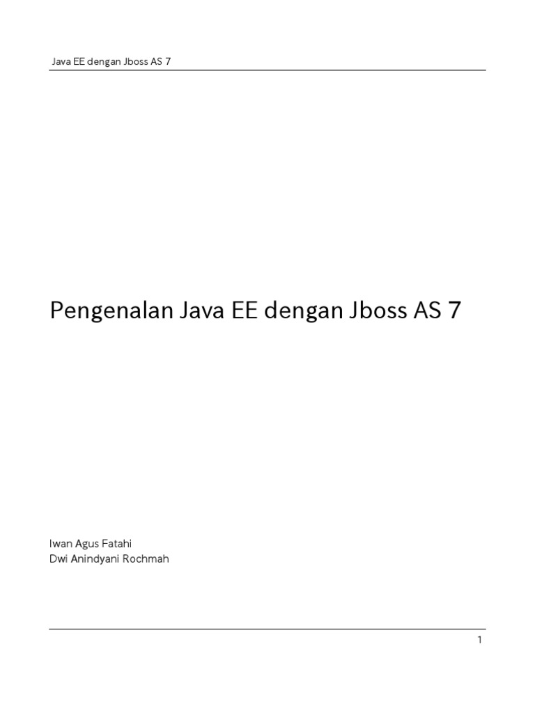 Pemrograman J2EE Dengan JBoss | PDF