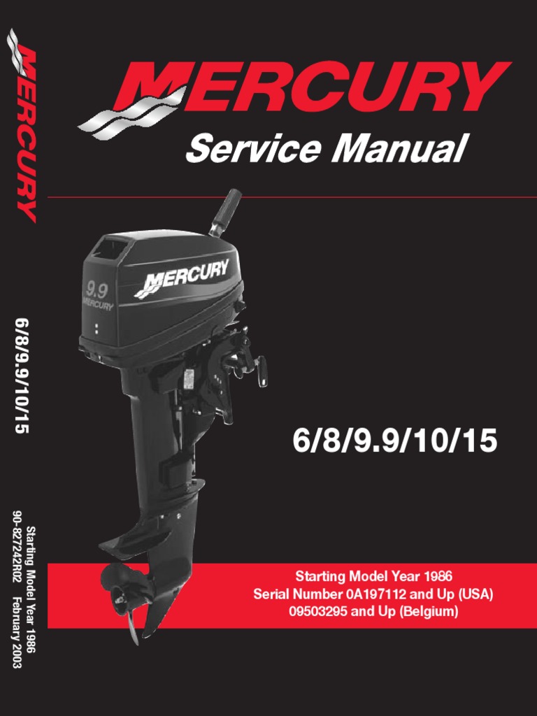 Mercury.6 8 9.9 15HP.2 Stroke.service.manual | Internal Combustion Engine |  Propeller