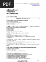 Administração Financeira e Orçamentária - Questões