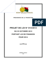 1 A - Loi de Finances 2014 Du 23 Oct 2013 (Projet de Loi N°014-2013)