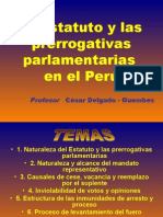 CDG - Estatuto y Prerrogativas Parlamentarias en El Perú