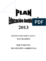 Plan Ambiental y de Gestion de Riesgo 2013