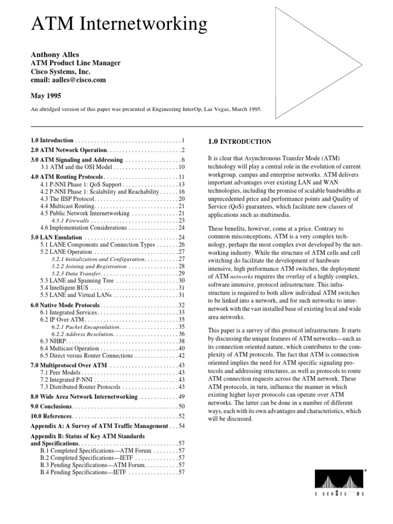 ATM Internetworking | PDF | Asynchronous Transfer Mode | Multicast