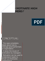 Motivating High Performers