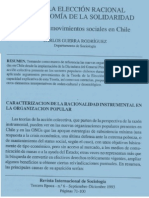 Entre La Elección Racional y La Economía de La Solidaridad. Los Nuevos Movimientos Sociales en Chile