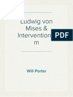 Ludwig Von Mises & Interventionism