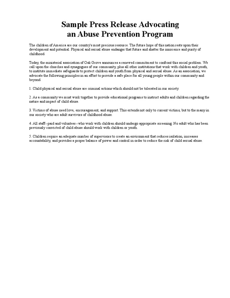 Sample Press Release | PDF