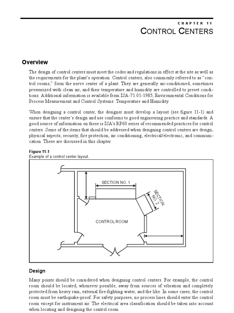 Control Center Design and Standards | PDF | Air Conditioning | Lighting