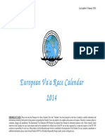 European Va'a Race Calendar 2014 (By IVF-Europe) - Chronological (6 January 2014)