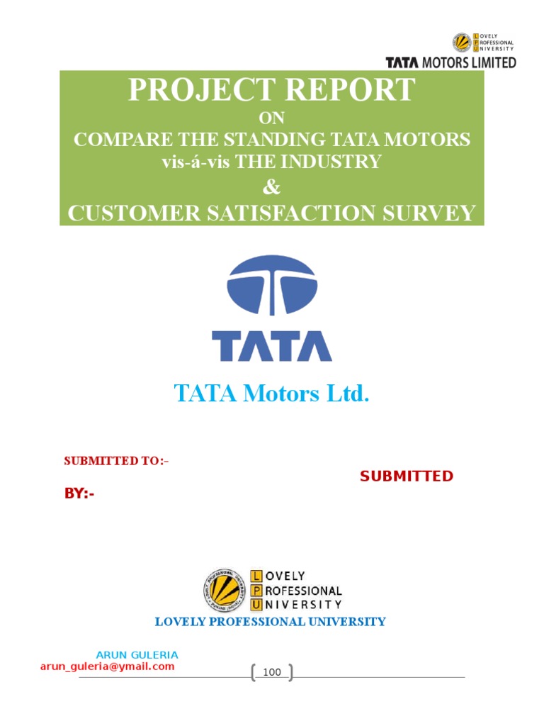 literature review on tata motors project