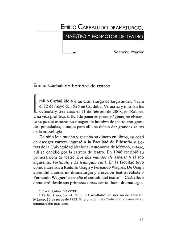 De Emilio Carballido Teatro