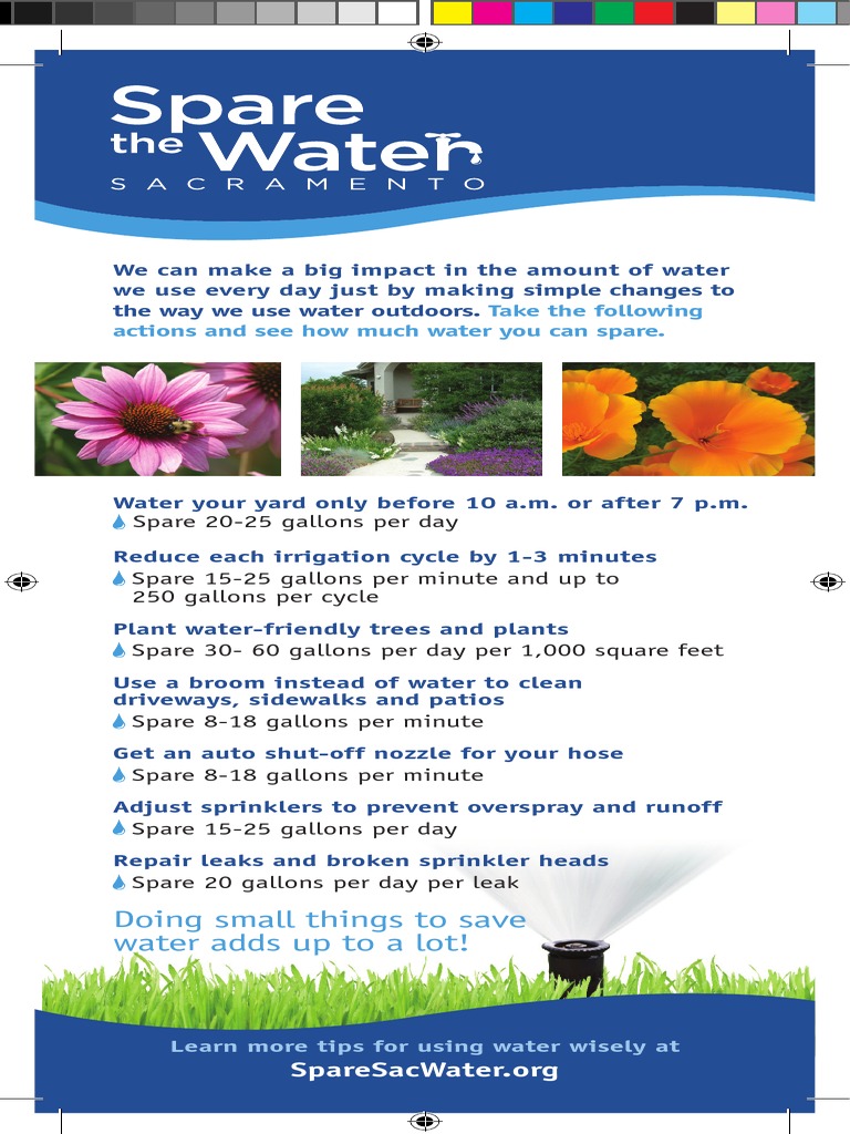 Water-Saving Tips for Outdoor Use | PDF | Cooking, Food & Wine ...