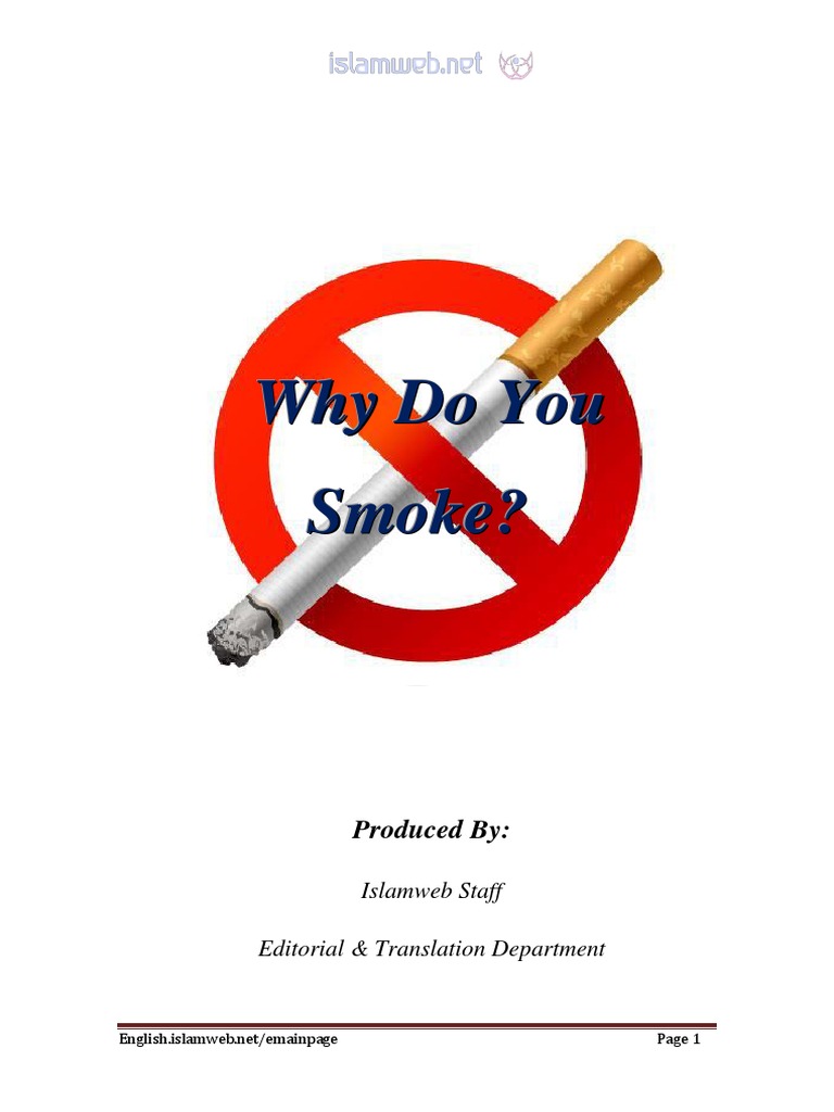 Why Do You Smoke PDF Cigarette Smoking