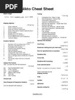 Nikto Cheat Sheet: - Tuning