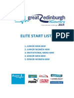 2014 Bupa Great Edinburgh Xc - Start List #1 - 06 01 2014