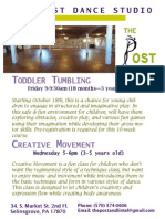 Toddler Tumbling and Creative Movement Flier