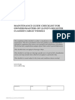 LR Maintenance Guide Checklist