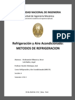 METODOS DE  REFRIGERACIÓN