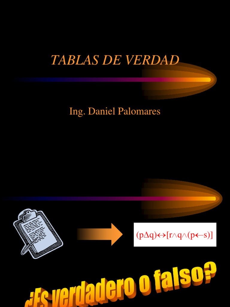 Sesion 2Tablas de Verdad PDF Proposición Verdad
