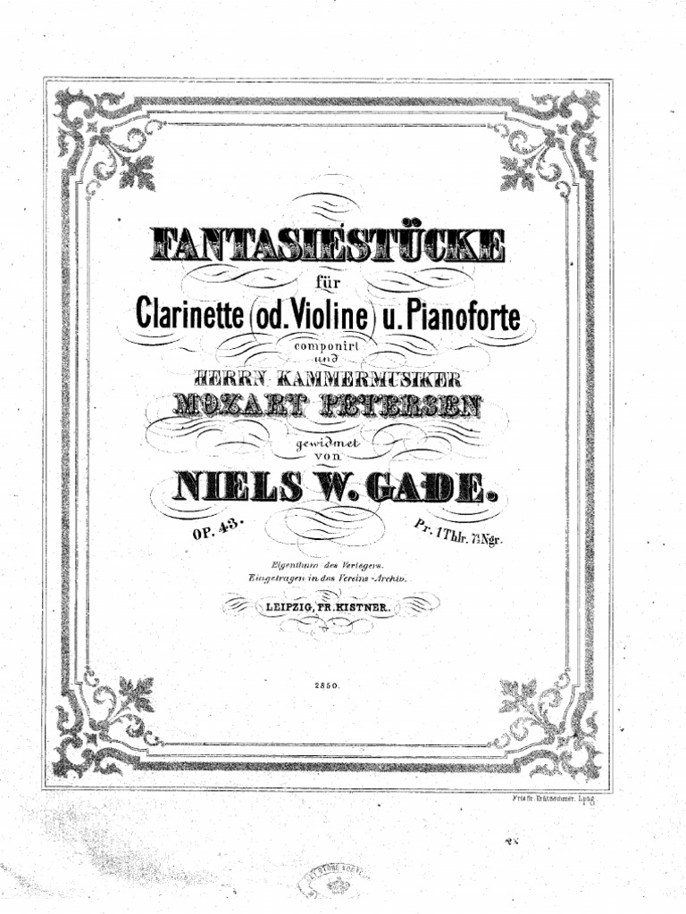 Fantasy Pieces by Gade PDF