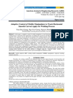 Adaptive Control of Mobile Manipulator To Track Horizontal Smooth Curved Apply For Welding Process