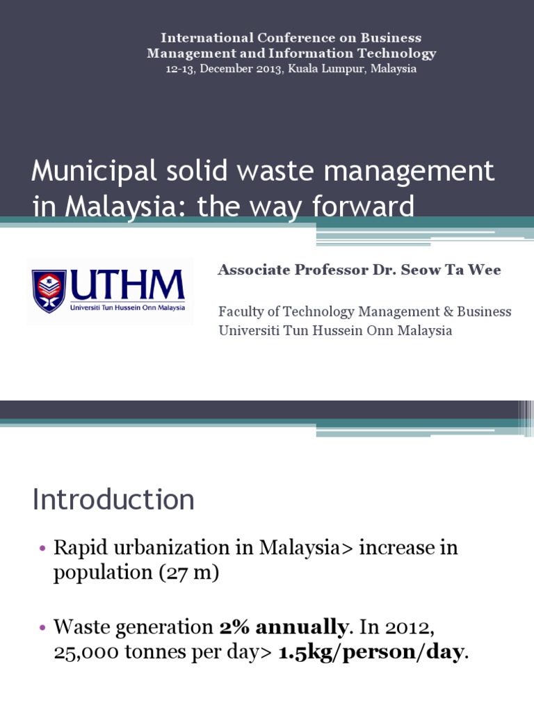 Solid Waste Management in Malaysia | PDF | Waste Management | Municipal ...