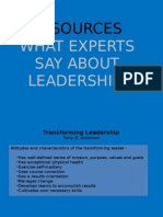 What Experts Say About Leadership