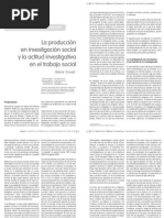 La Produccion en Investigacion Social