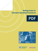 Writing Guide For Standard Operating Procedures
