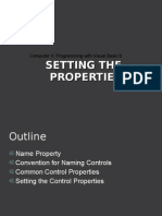 Setting The Properties of Controls