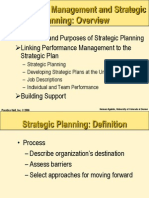 Strategic Planning in Performance Management