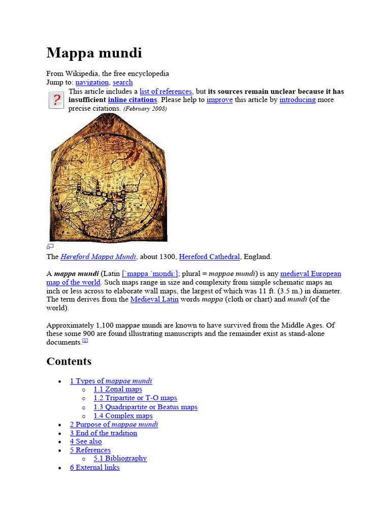 Mappa Mundi | PDF | Map | Navigation