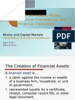 Financial Assets, Money, Financial Transactions, and Financial Institutions