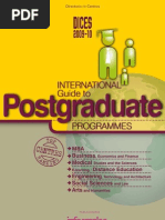 DICES 2009-10. International Guide To Postgraduate Programmes