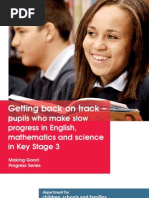 Download Getting Back on Track-Pupils Who Make Slow Progress in English Mathematics and Science in Key Stage 3 by ttrb SN19763572 doc pdf
