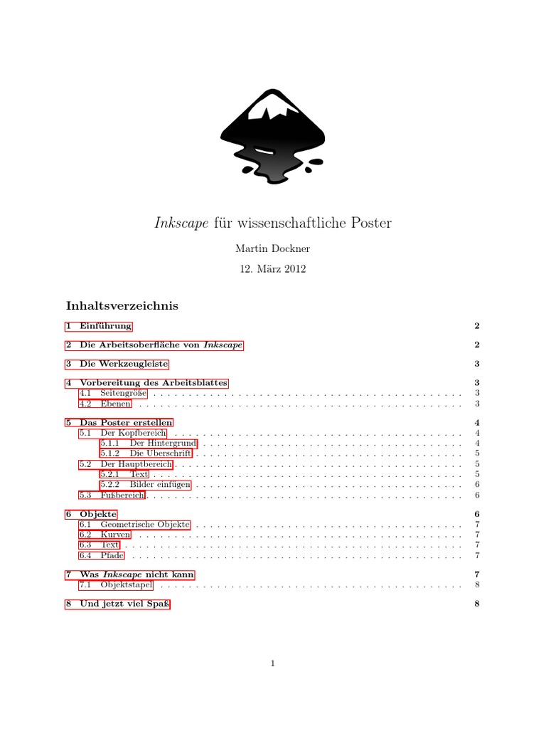 Inkscape Kurzanleitung | PDF